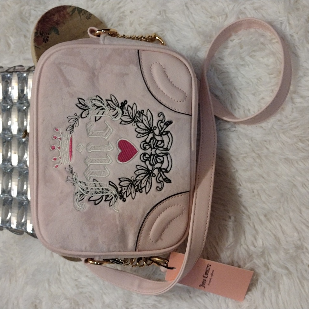 Juicy Couture Powder Blush Pink 🩷 Heritage Crossbody Purse 🆕